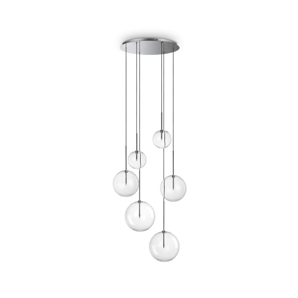 Lustra Equinoxe 6xG4, Ø650mm, IP20, crom, Ideal Lux