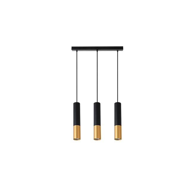 Lustra Keon, 3xGU10, negru+auriu
