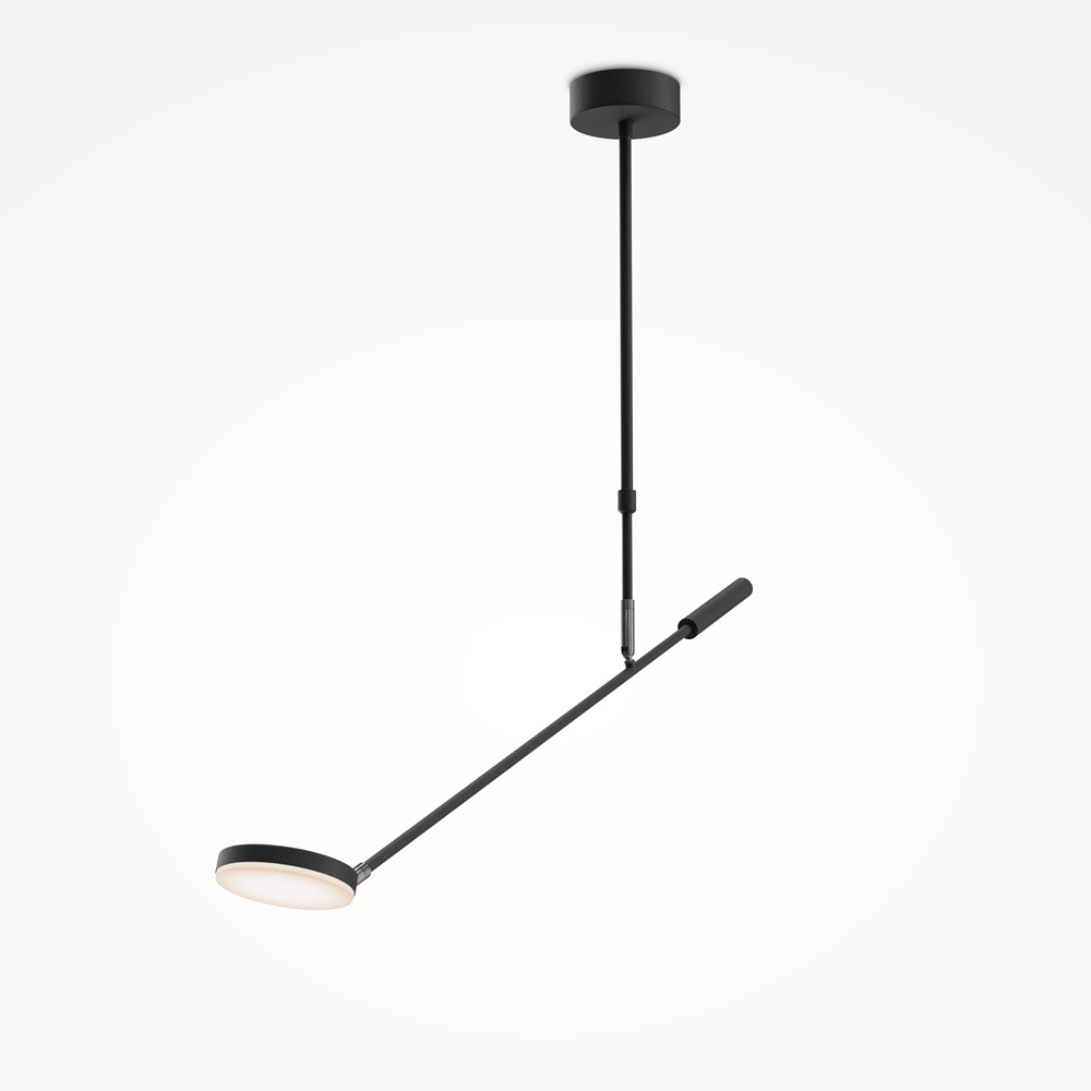 Lustra LED Fad, 8W, lumina calda (3000K), neagra, Maytoni
