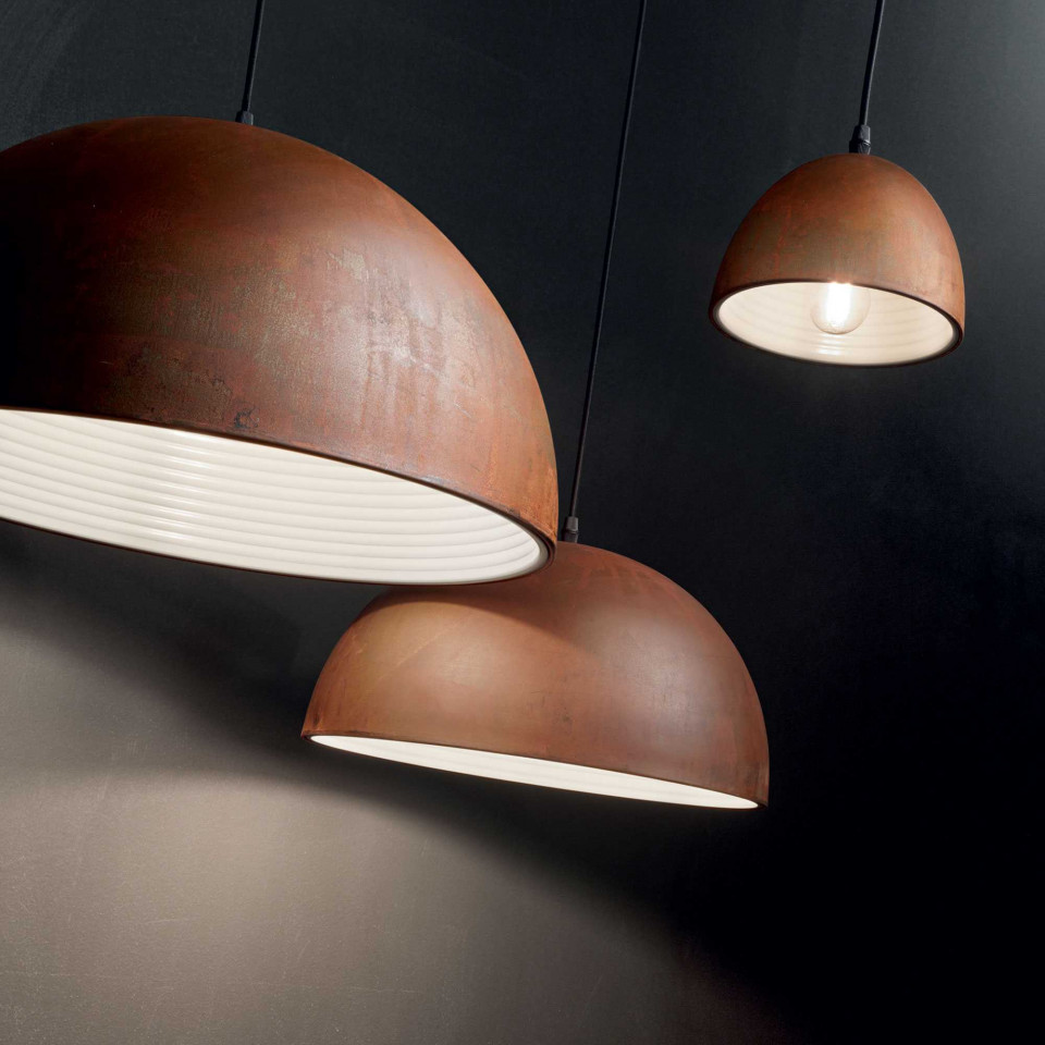 Pendul Folk 174211, 1xE27, cupru, IP20, Ideal Lux