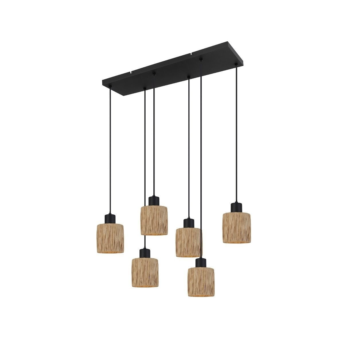 Pendul Raffy SP6, 6xE27, bej, negru, Klausen