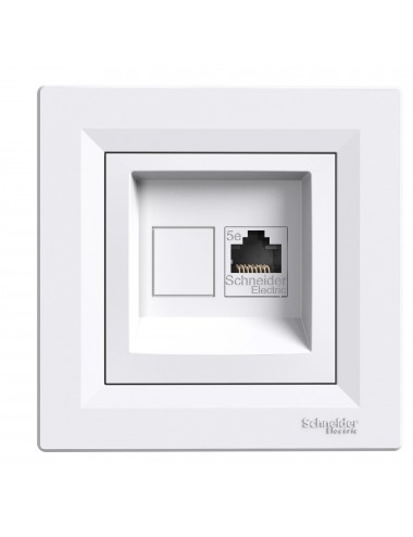 Priza internet RJ45 cat 5E, alba, Schneider Asfora
