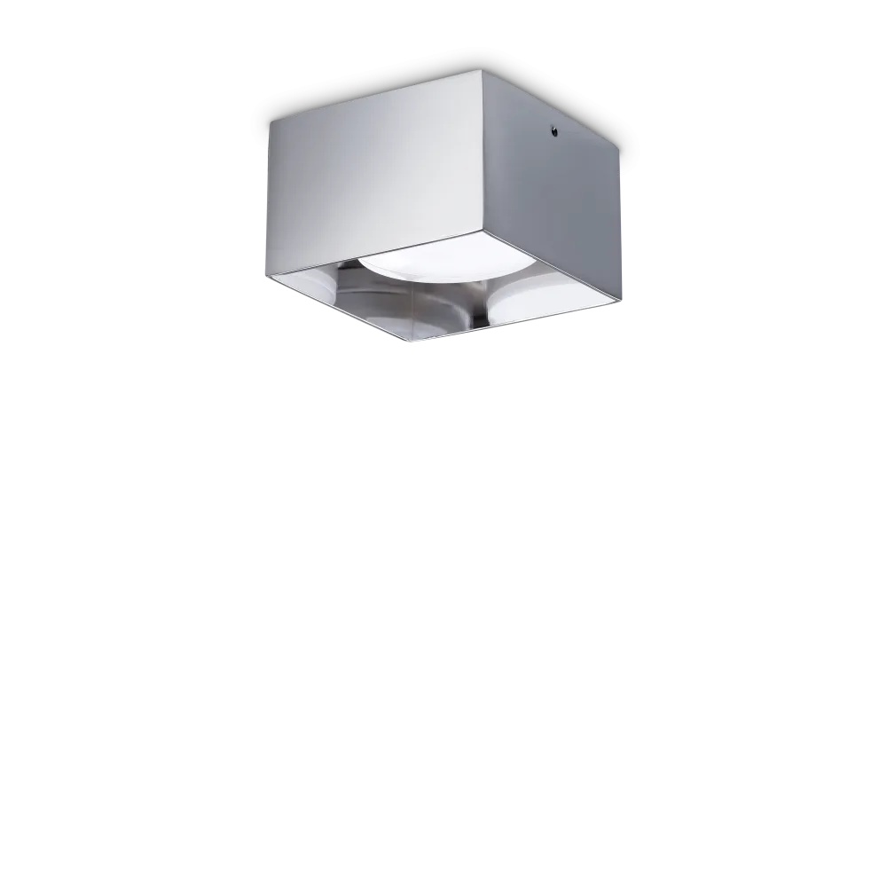 Spot aplicat patrat Spike, 1xGX53, IP20, crom, Ideal Lux