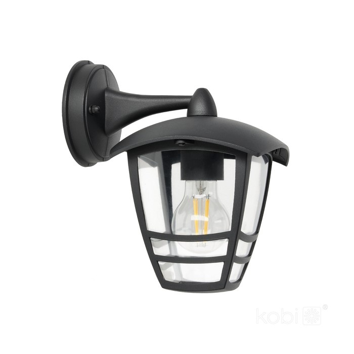 Aplica exterior Tevio, 1xE27, IP54, neagra, Kobi