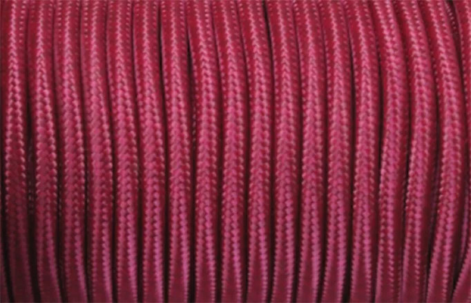 Cablu textil 2x0.75, burgundy