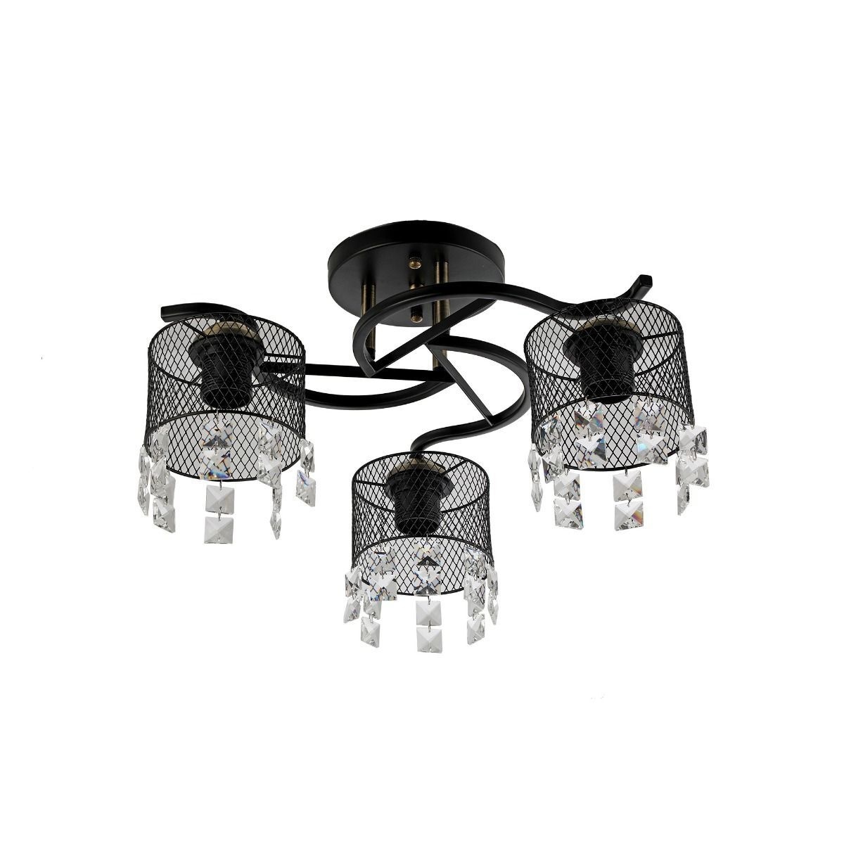 Lustra Lustros PL3, 3xE27, neagra, Klausen
