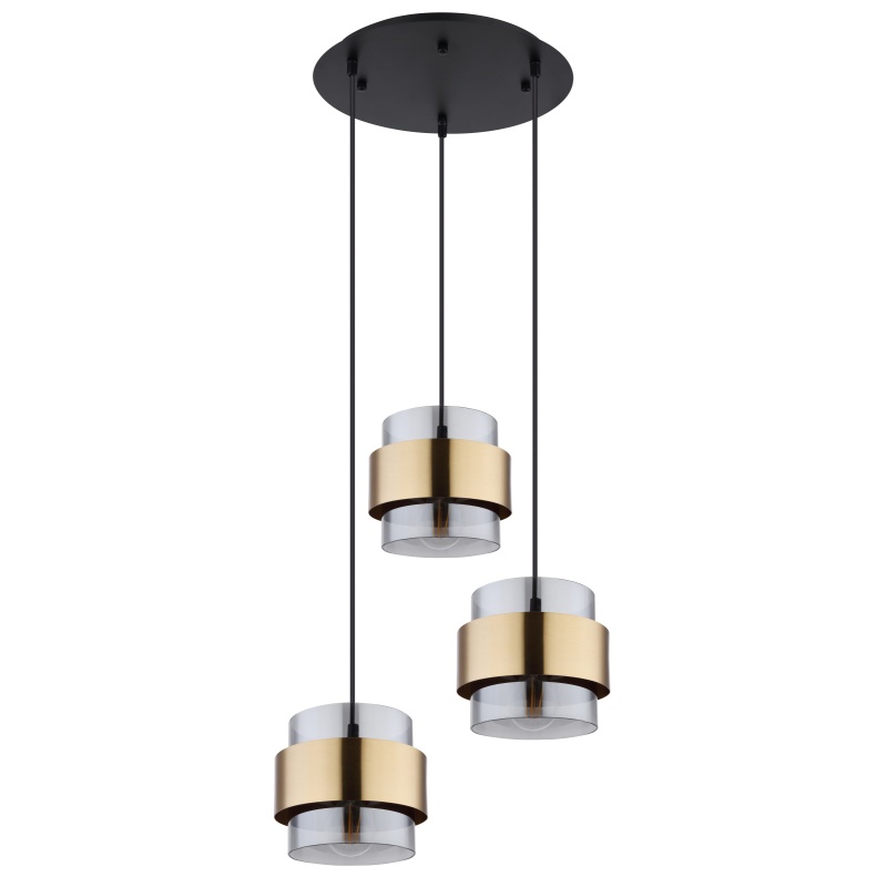 Lustra Milley, 3xE27, IP20, negru/auriu, Globo Lighting