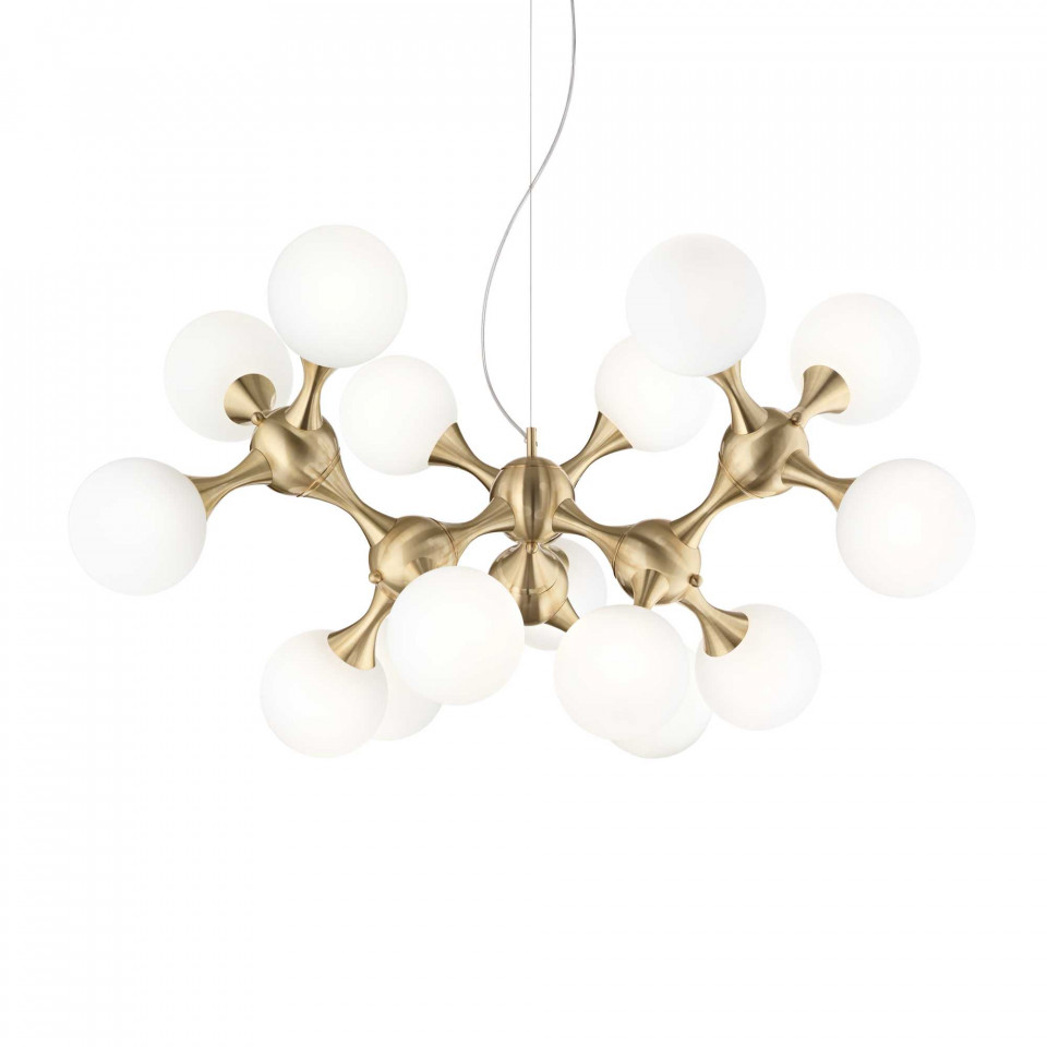 Lustra Nodi 241012, 15xE14, alba+aurie, IP20, Ideal Lux