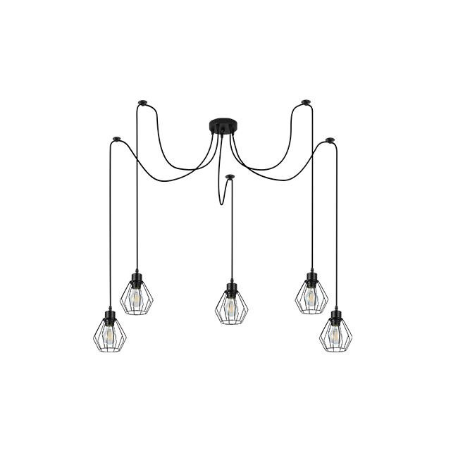 Lustra Otto, 5xE27, negru