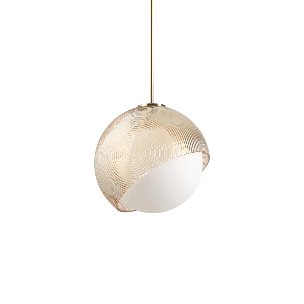 Pendul Bloom D30 1xE27, IP20, auriu, Ideal Lux