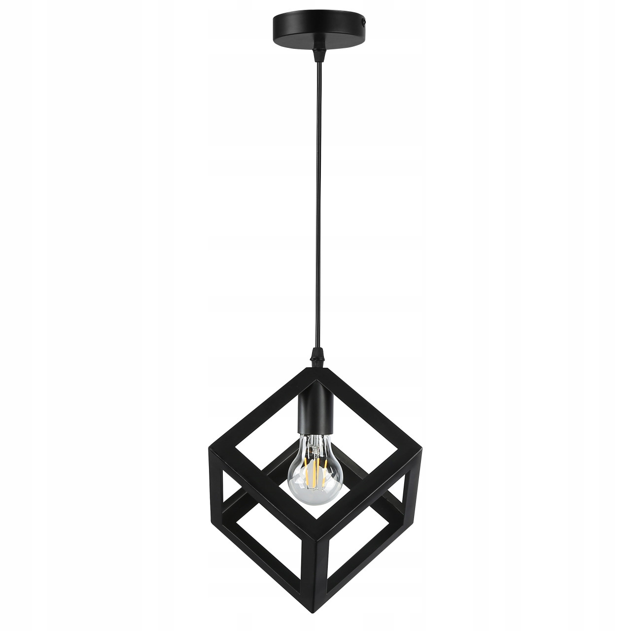 Pendul Cube, 1 bec, dulie E27, negru, metal, Masterled