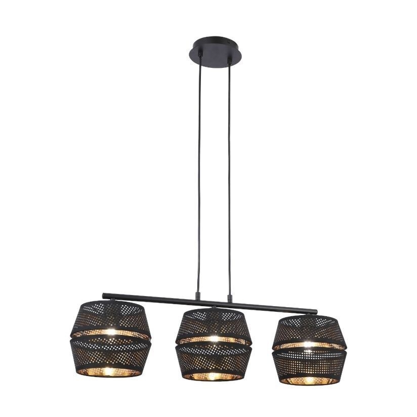 Pendul Freya, 3xE27, negru-auriu, IP20, Klausen