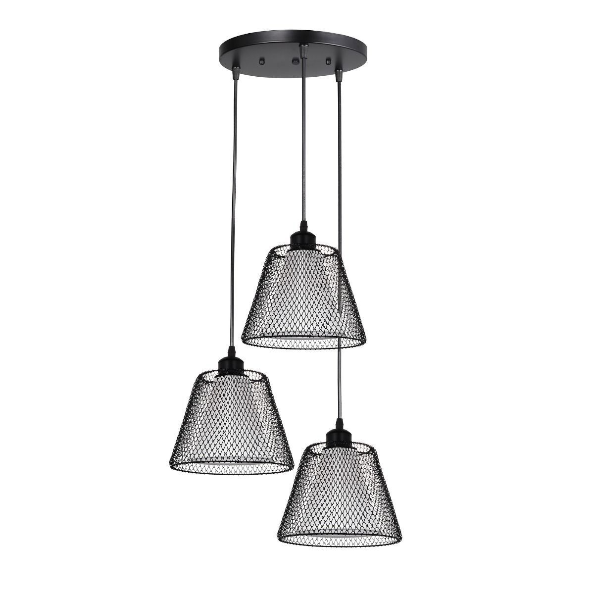 Pendul Novos SP3 R, 3xE27, negru, Klausen