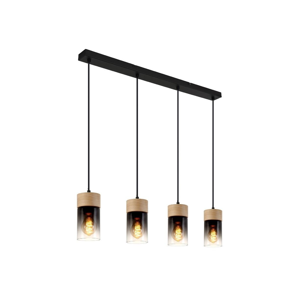 Pendul Serene SP4, 4xE27, lemn, negru, Klausen