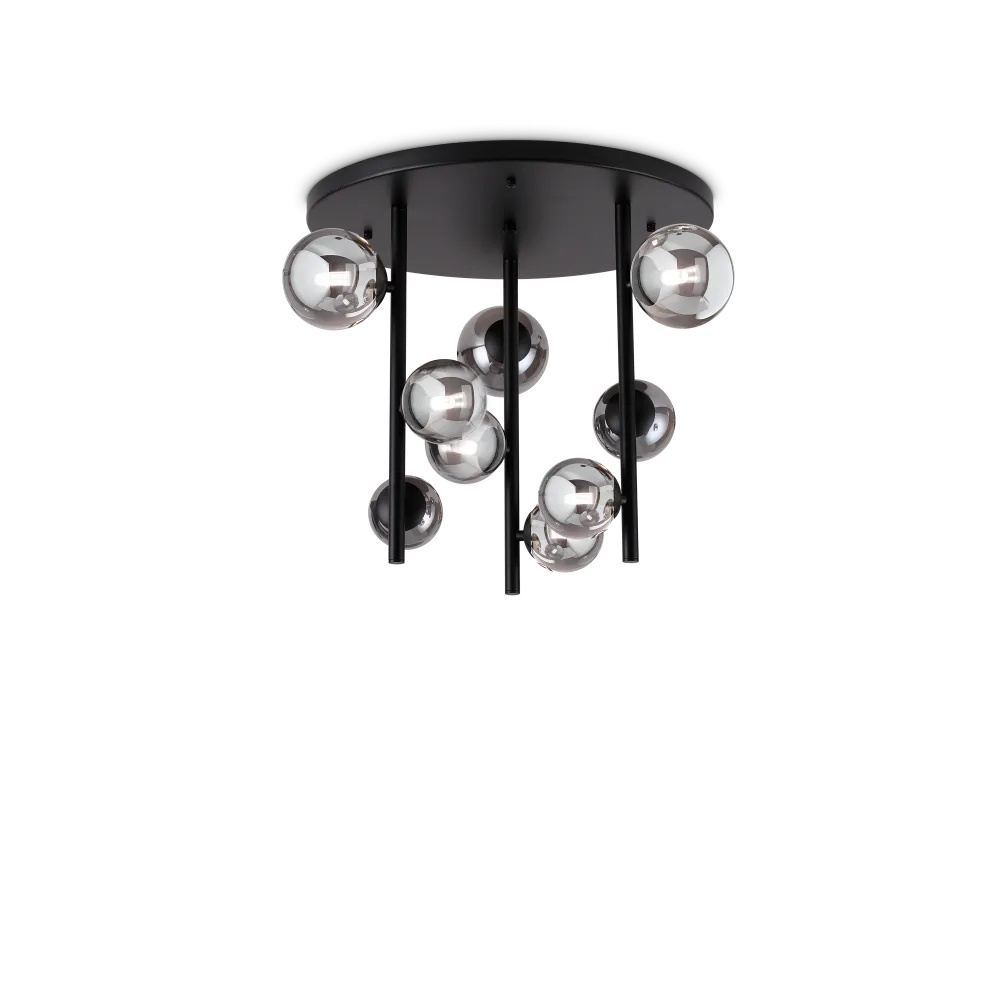 Plafoniera Perlage, 9xG9, IP20, fumurie, Ideal Lux
