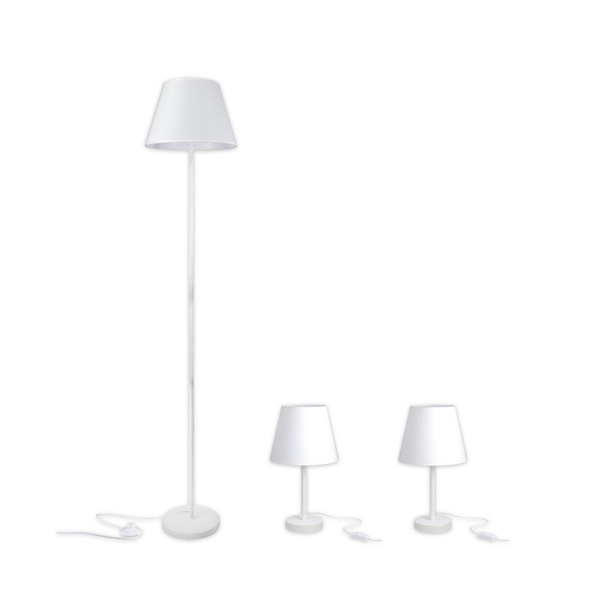 Set Lampadar + 2xVeioze Afrodita, E27, alb, Klausen