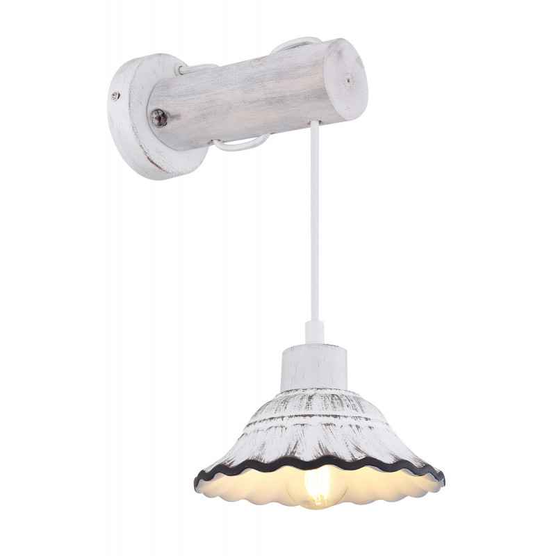 Aplica Jowita 54050W, 1xE27, alba, IP20, Globo