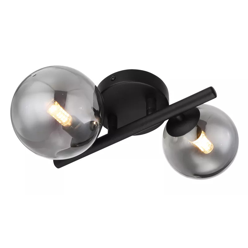 Aplica Riha 56133-2W, 2xG9, fumurie+neagra, IP20, Globo