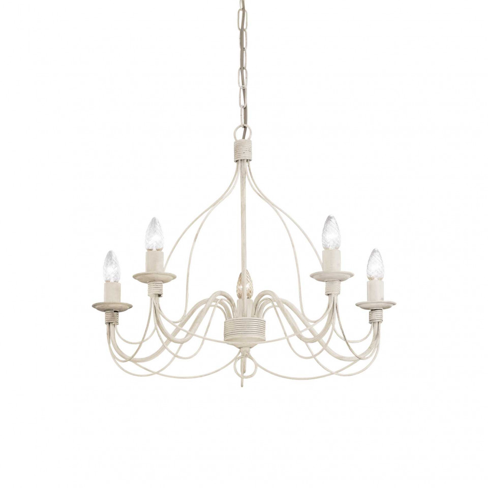Candelabru Corte 005881, 5xE14, alb, IP20, Ideal Lux