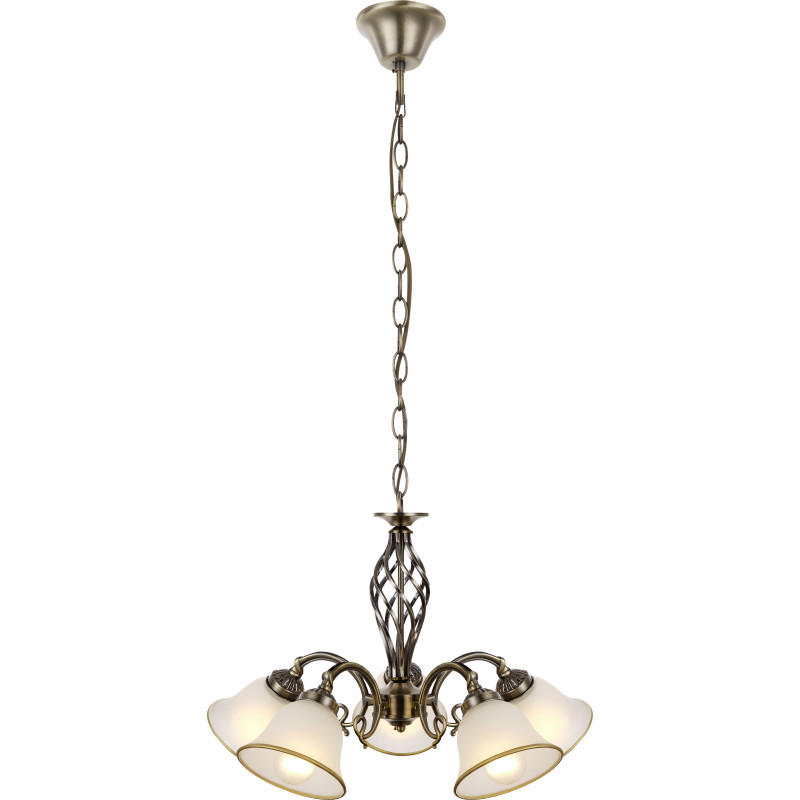 Candelabru Odin 60208-5, 5xE27, alb+alama, IP20, Globo