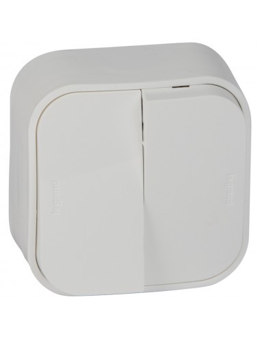 Intrerupator dublu, 10A, IP20, alb, Legrand Forix