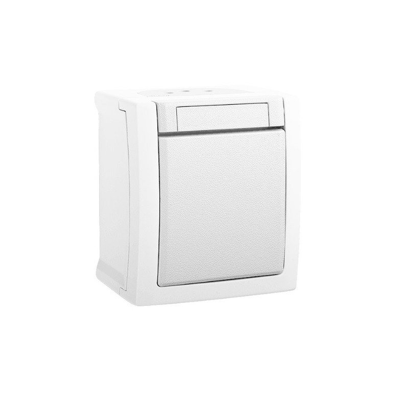 Intrerupator simplu IP54 Pacific Panasonic, PT, alb