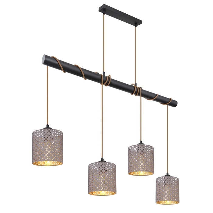 Lustra Cindy, 4xE27, IP20, neagra, Globo Lighting