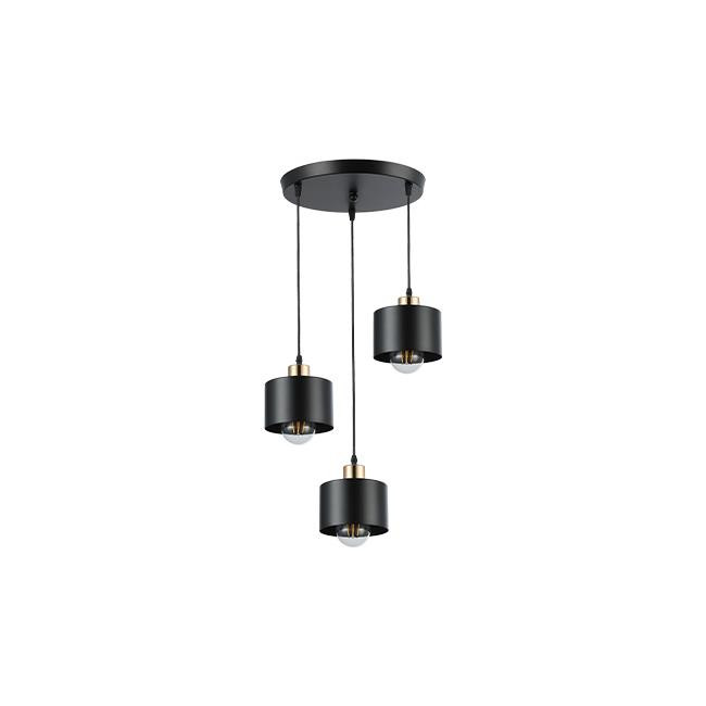 Lustra Elza, 3xE27, negru+cupru