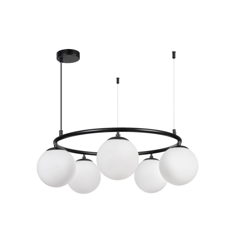 Lustra interior Sefora, 5xE27, neagra, Klausen