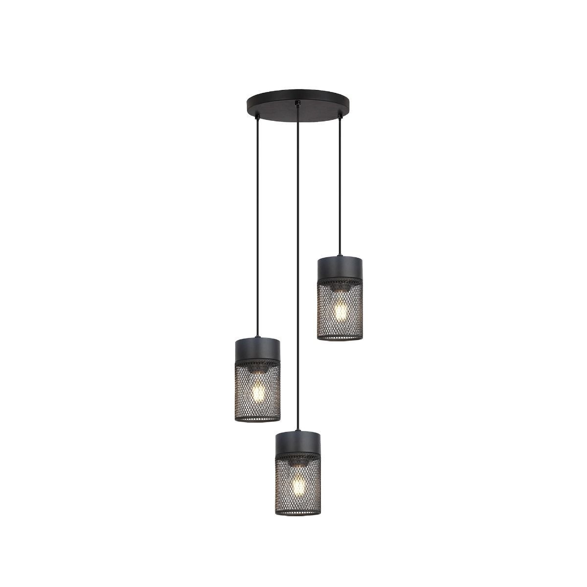 Lustra Obscur SP3, 3xE27, neagra, Klausen