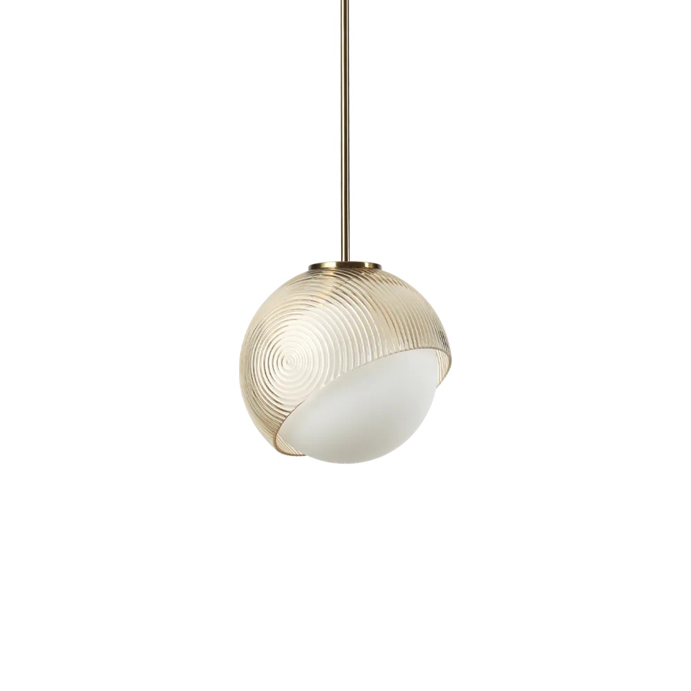 Pendul Bloom D22 1xE27, IP20, auriu, Ideal Lux