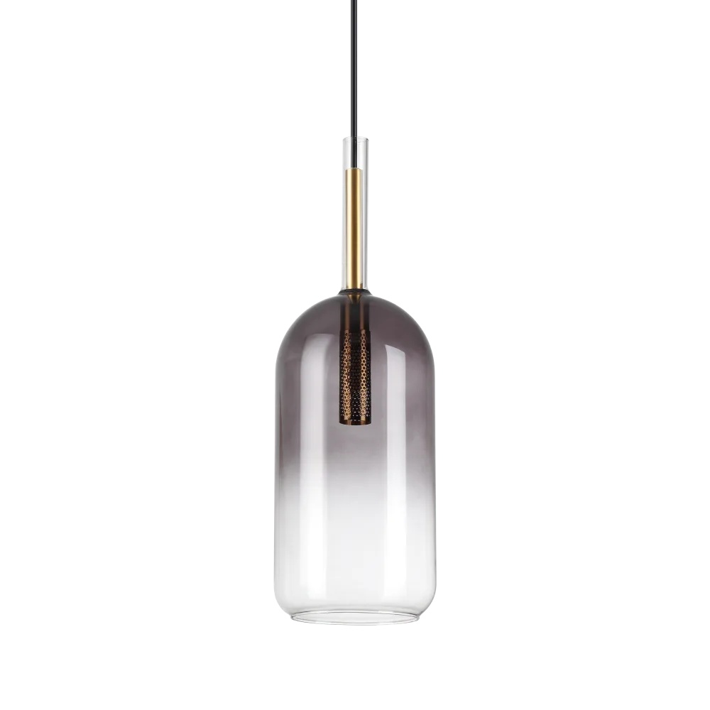 Pendul Empire 1xG9, fumuriu, cilindric, Ideal Lux