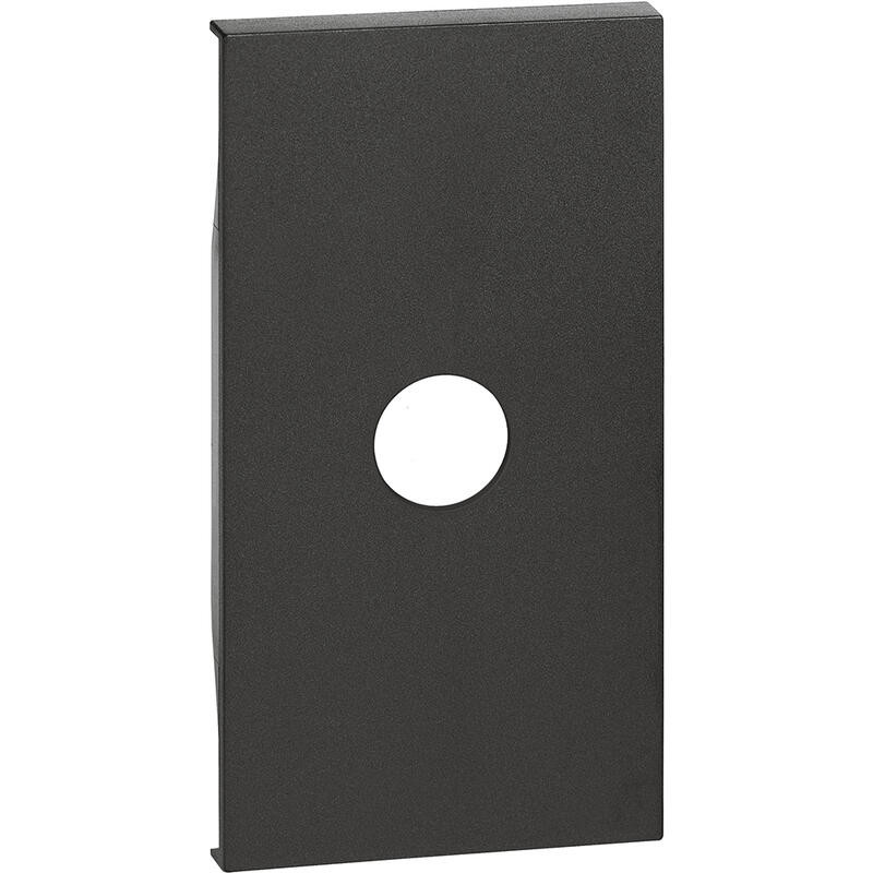 Placa priza TV neagra, 2 module, Bticino Living Now