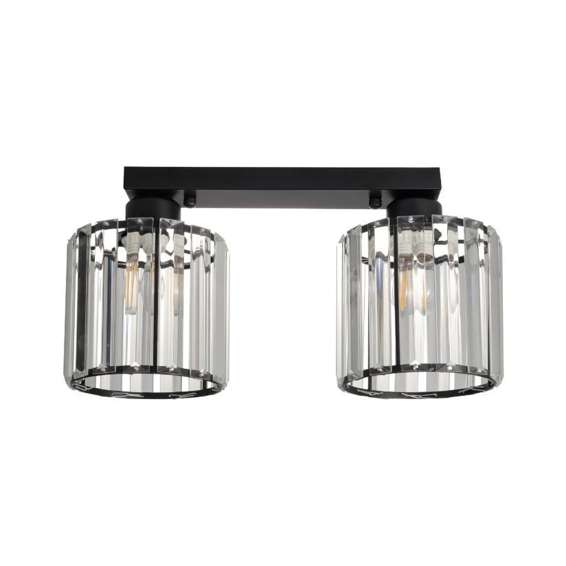 Plafoniera Esra PL2, 2xE27, neagra, IP20, Klausen