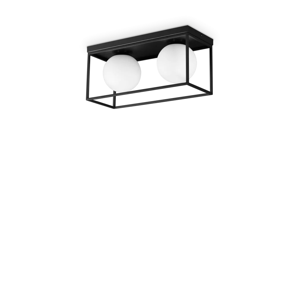 Plafoniera Lingotto 2xE14, IP20, negru, Ideal Lux