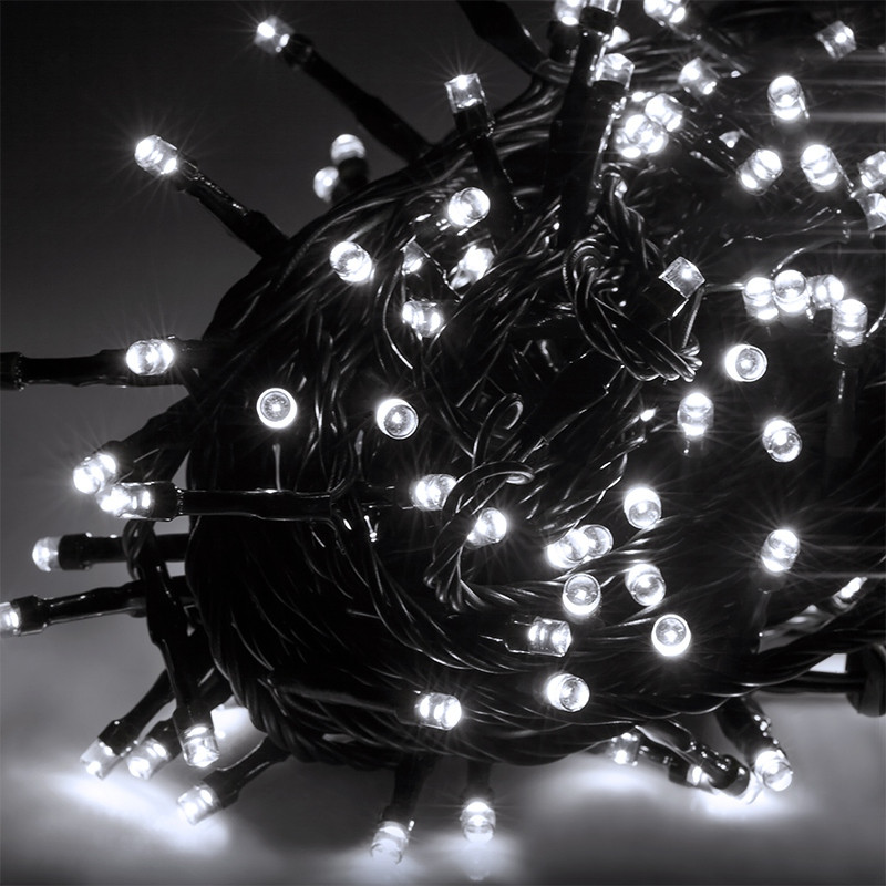 Sir luminos 100 leduri, 10 metri, 8 programe, 3.6W, lumina rece, Rebel