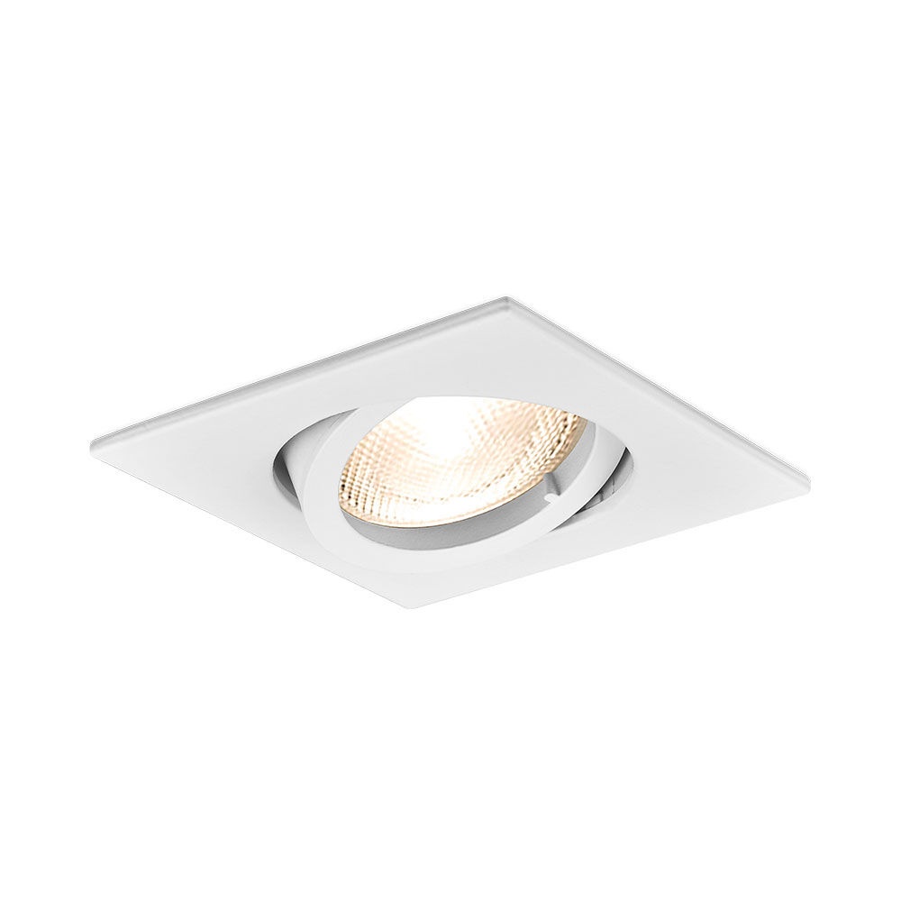 Spot incastrat patrat, aluminiu, alb, IP20, Braytron