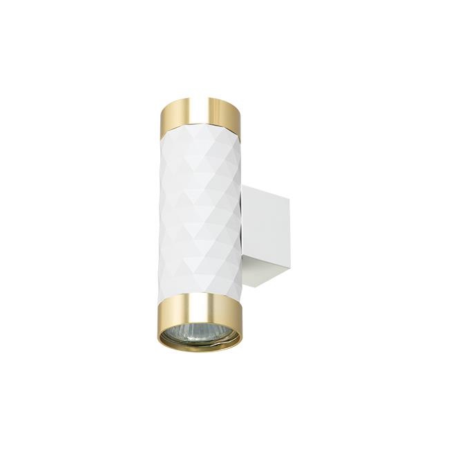 Aplica de perete Glamour, 2xGU10, alb/auriu, Masterled