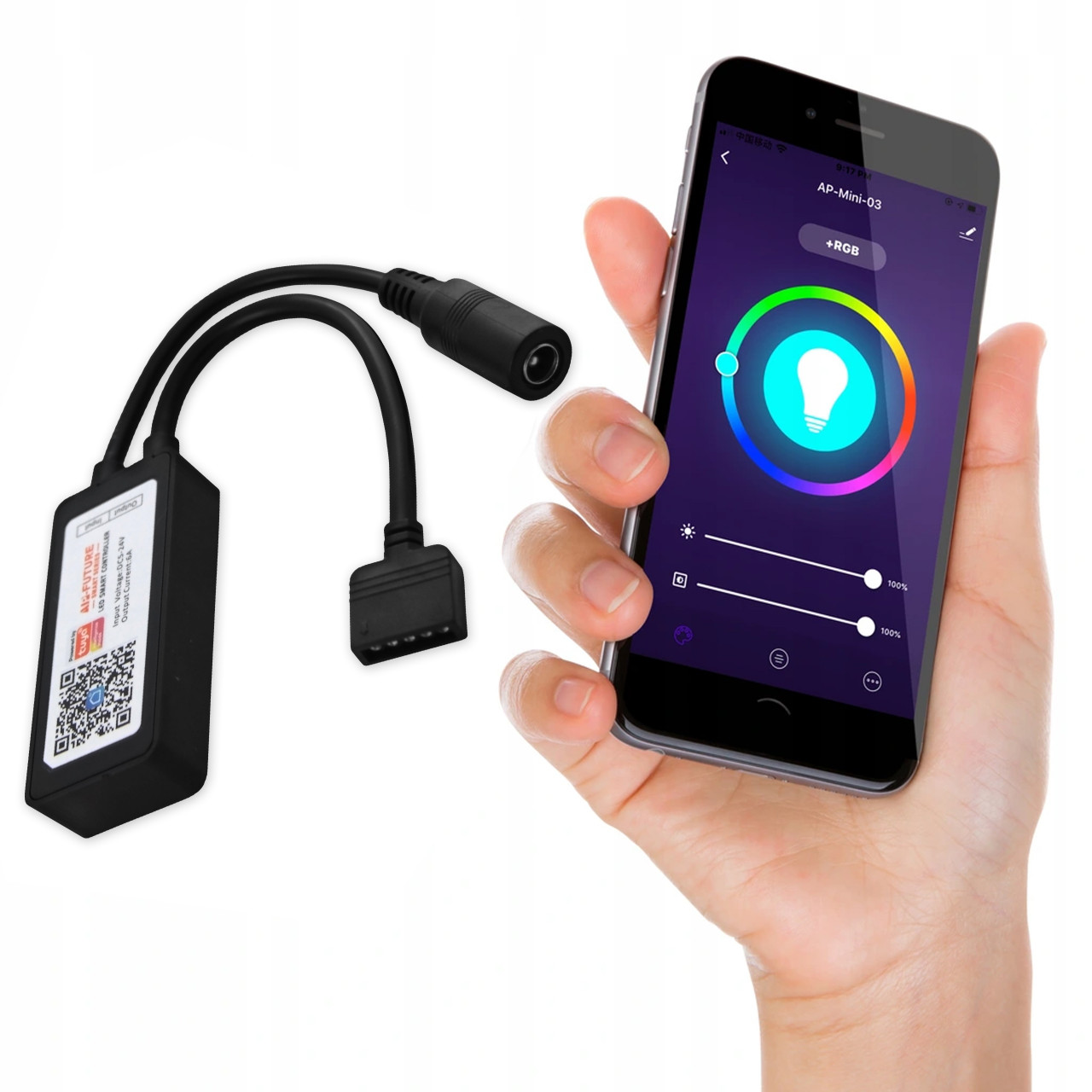 Controller RGBW Smart Wifi Tuya, 5-24V, 6A mini
