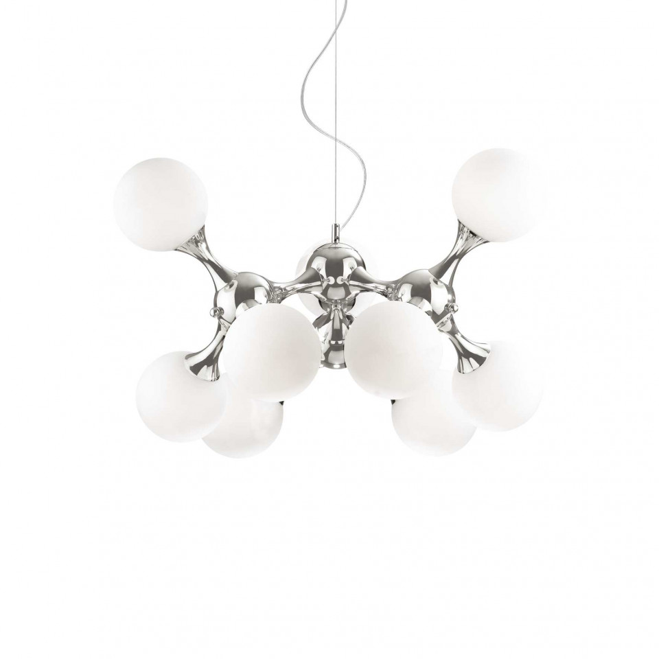Lustra Nodi 082059, 9xE14, alba+argintie, IP20, Ideal Lux