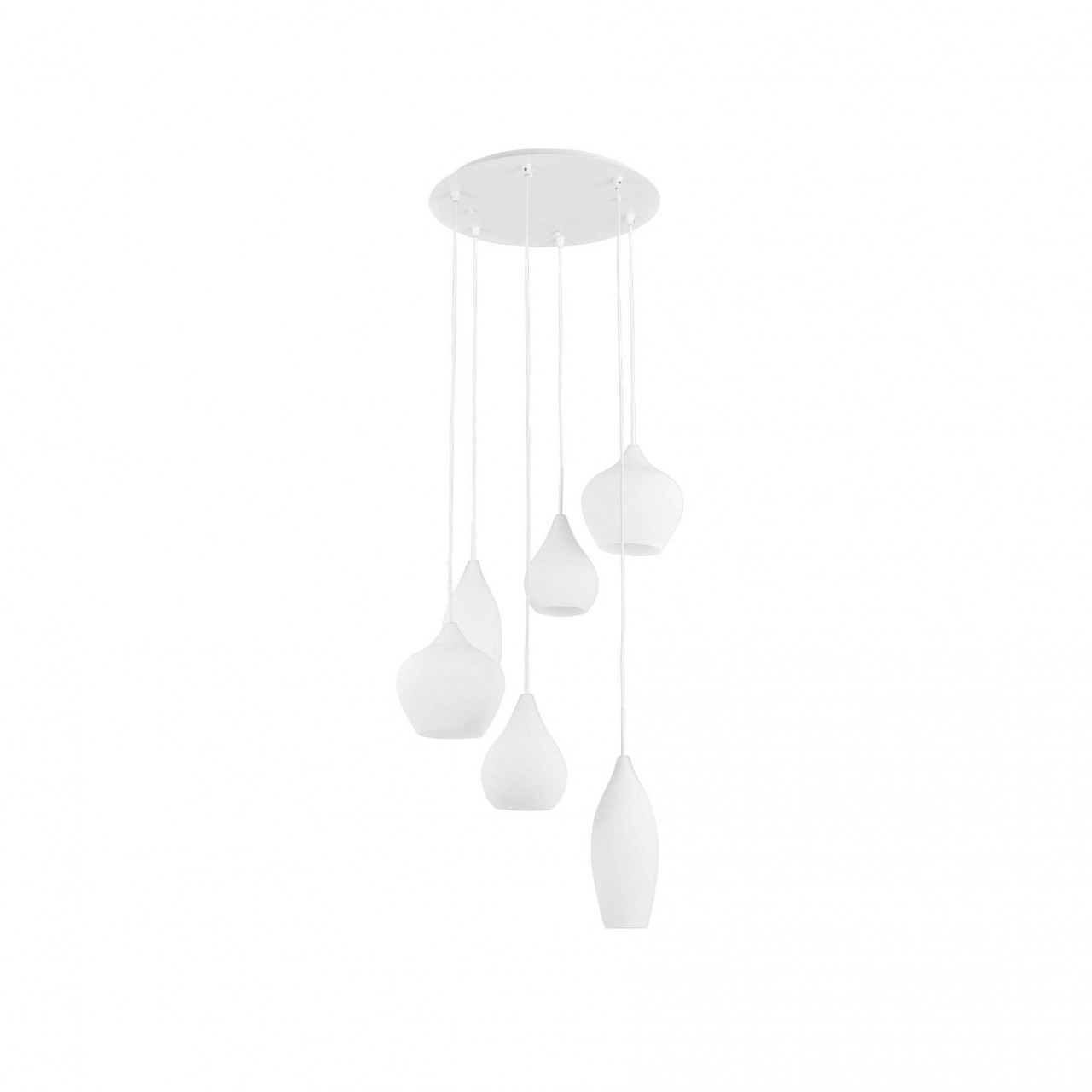 Lustra Soft 087818, 6xE14, alba, IP20, Ideal Lux