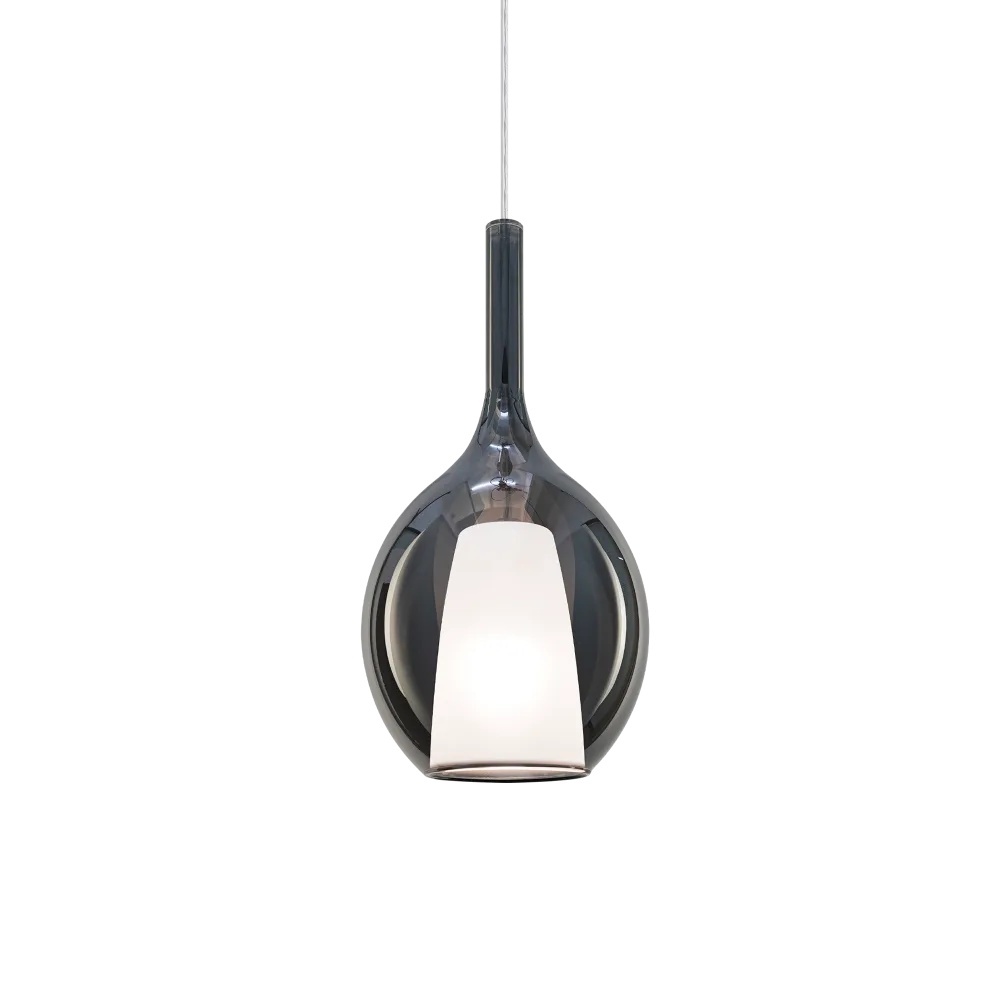 Pendul Kalique-2 1xE27, Ø180mm, IP20, fumuriu, Ideal Lux