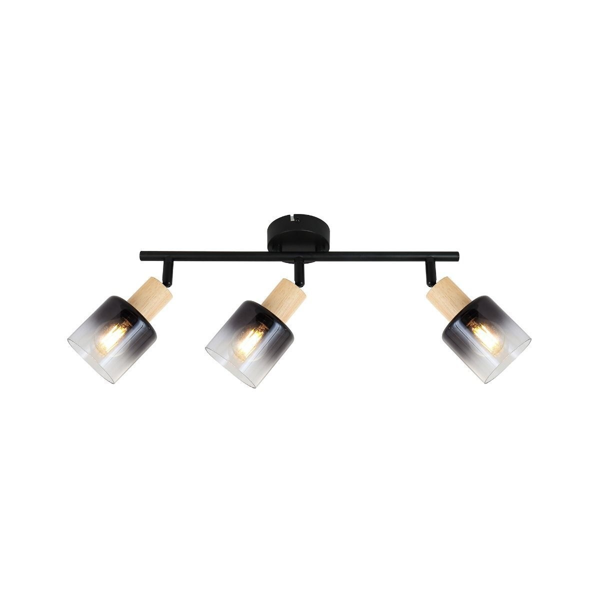 Plafoniera Serene PL3, 3xE14, lemn, neagra, Klausen