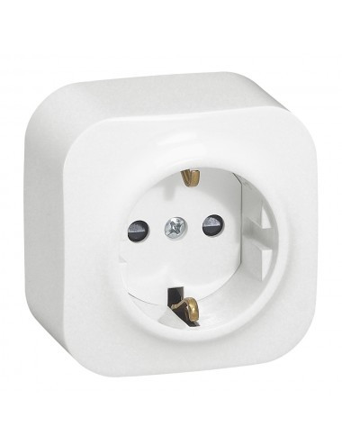 Priza simpla cu impamantare, 16A, IP20, alb, Legrand Forix