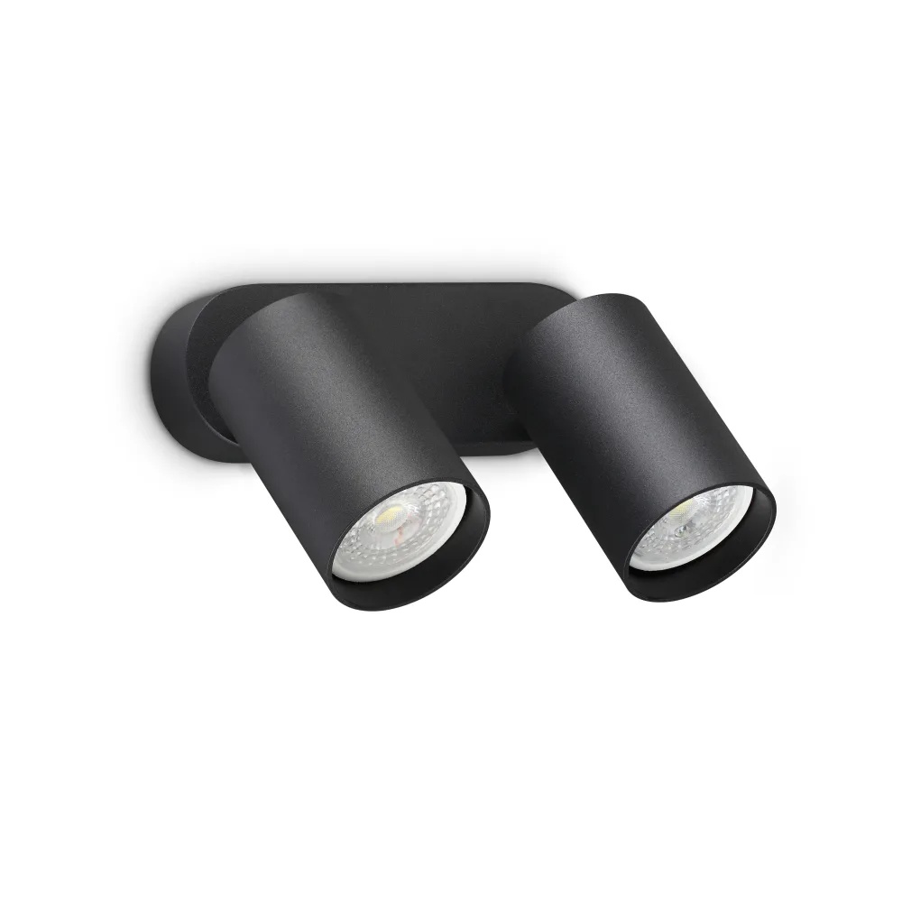 Spot linear Dynamite rotund 2xGU10, negru, Ideal Lux