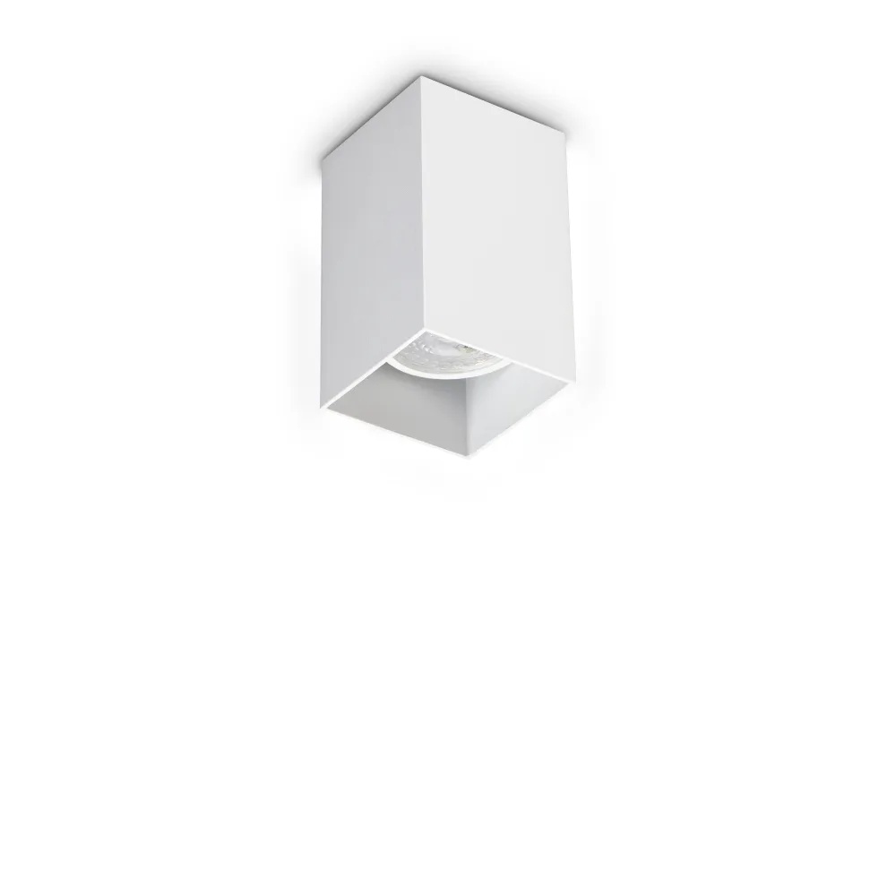 Spot Look patrat D60 H100, 1xGU10, IP20, alb, Ideal Lux