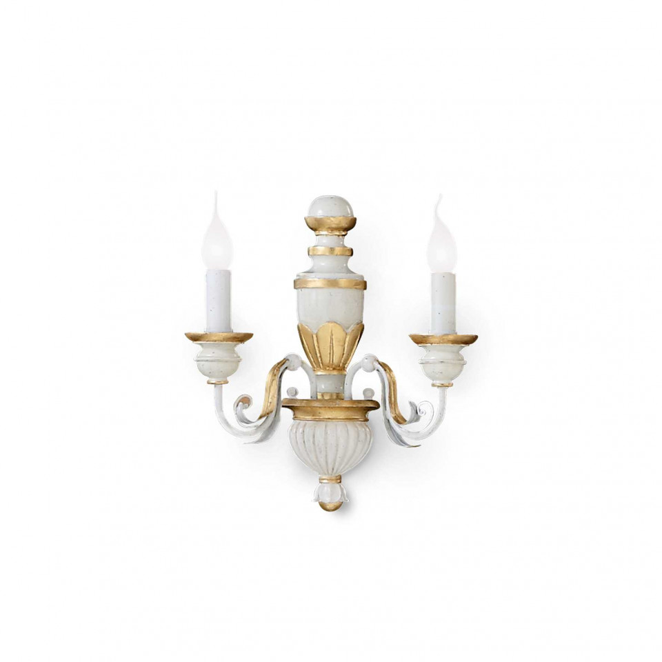 Aplica Firenze 012902, 2xE14, alba+aurie, IP20, Ideal Lux