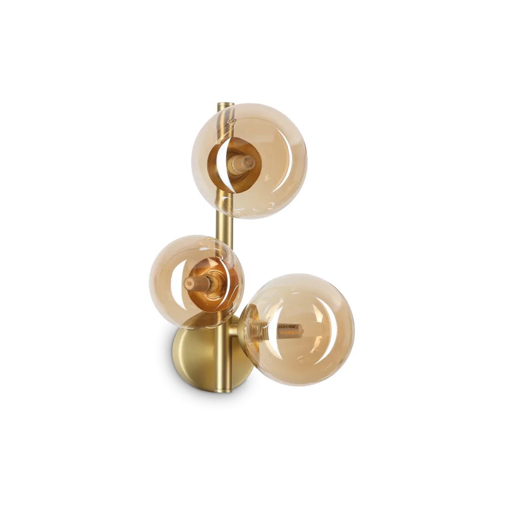 Aplica Perlage, 3xG9, IP20, ambra, Ideal Lux
