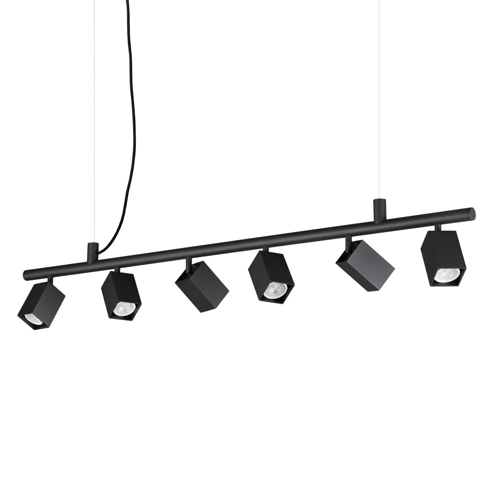 Lustra Dynamite 6xGU10, neagra, Ideal Lux