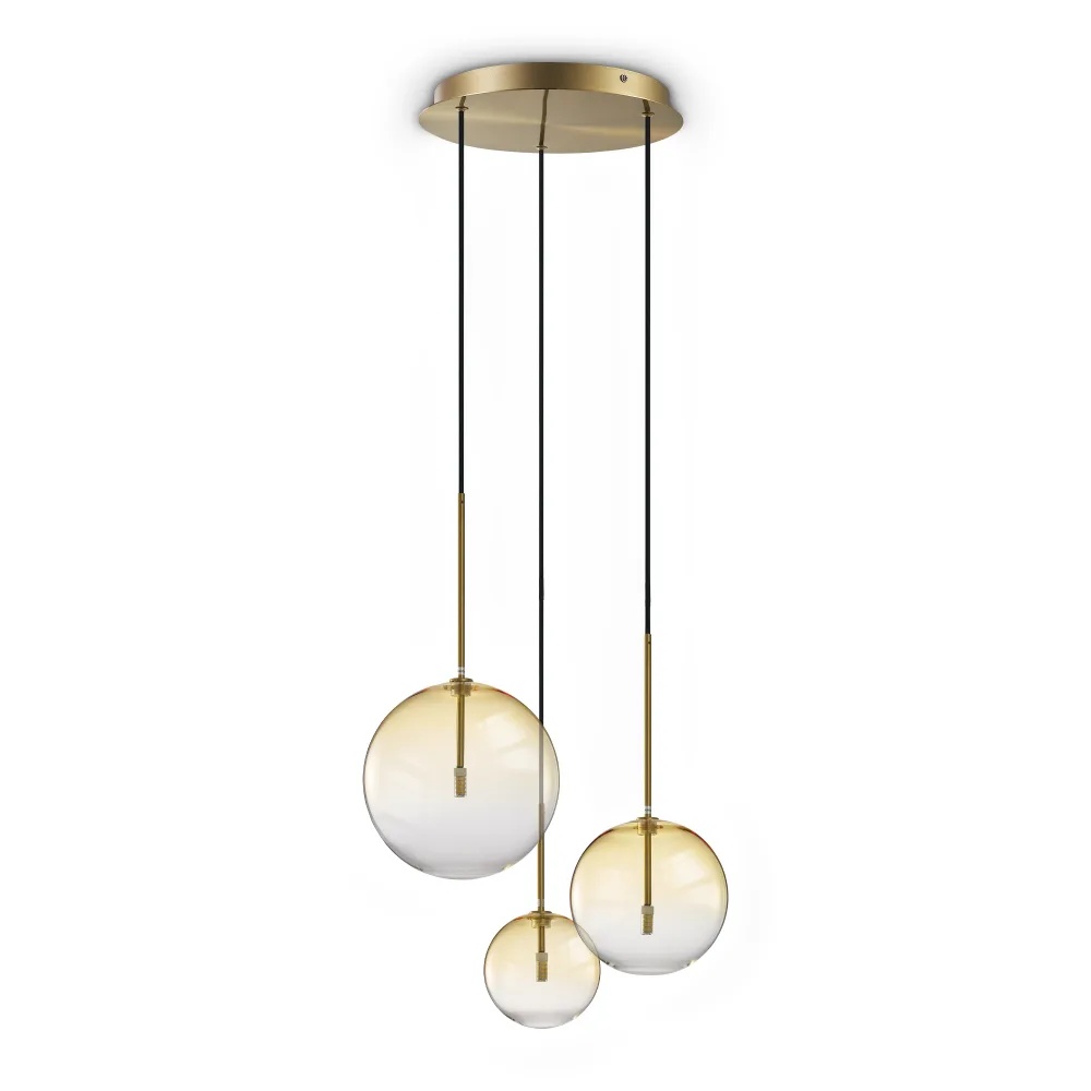 Lustra Equinoxe 3xG4, Ø420mm, IP20, ambra, Ideal Lux